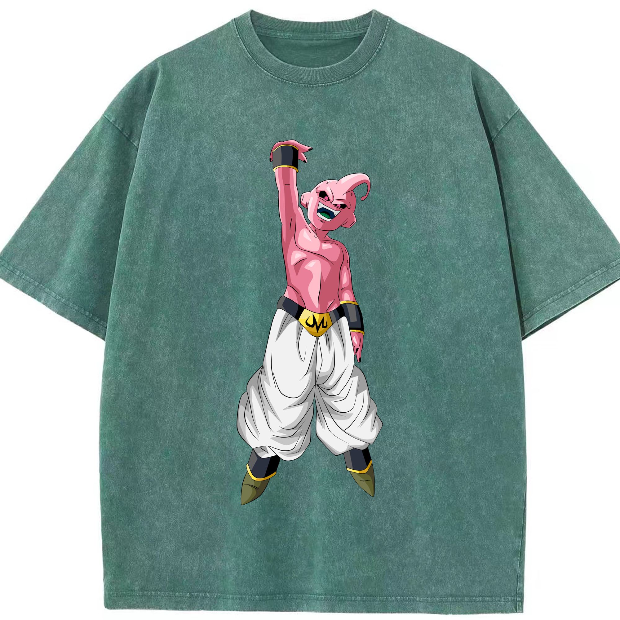 ドラゴンボール 魔人ブウ DRAGON BALL Majin Buu 綿100% ヴィンテージ風 半袖Tシャツ（フロントプリント）